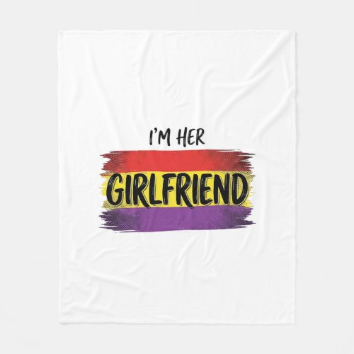 Im Her Girlfriend Rainbow Pride Vector Shirt Fleece Blanket