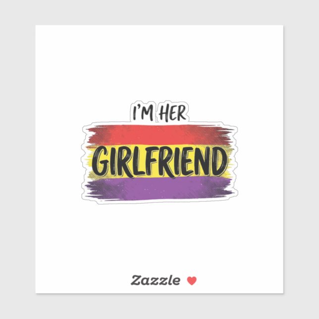 Im Her Girlfriend Rainbow Pride Vector Shirt Sticker (Sheet)