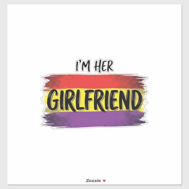 Im Her Girlfriend Rainbow Pride Vector Shirt Sticker (Sheet)