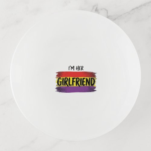 Im Her Girlfriend Rainbow Pride Vector Shirt Trinket Tray