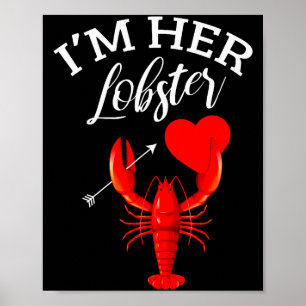 Im Her Lobster Heart Couple Matching Gift Valentin Poster