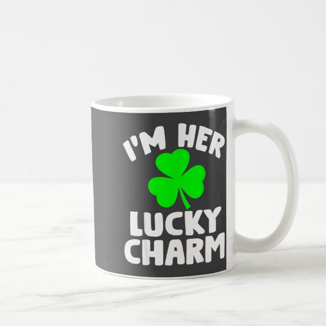 I'm Her Lucky Charm Funny Couples St Patrick's Day Coffee Mug (Right)