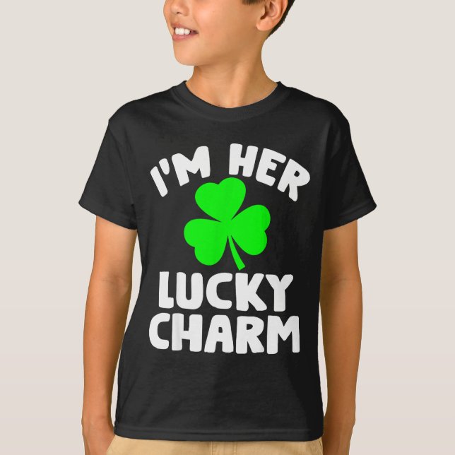 I'm Her Lucky Charm Funny Couples St Patrick's Day T-Shirt (Front)