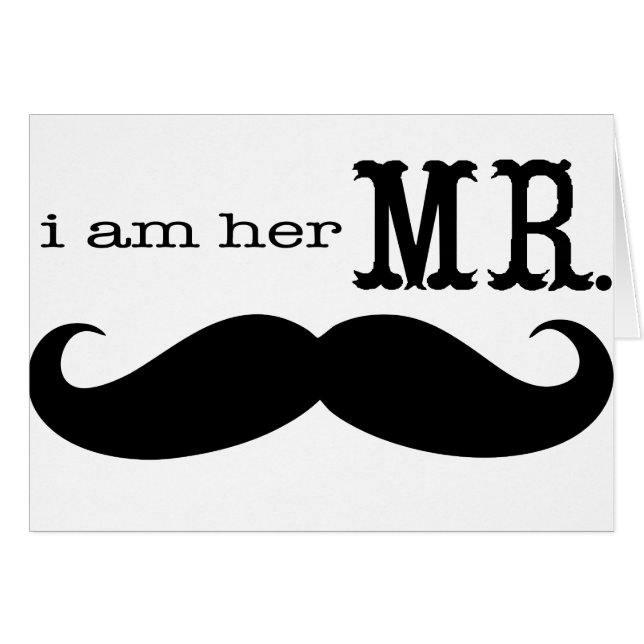 I'm Her Mr. Mustache Grooms Gifts (Front Horizontal)