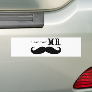 I'm Her Mr. Mustache Grooms Gifts Bumper Sticker