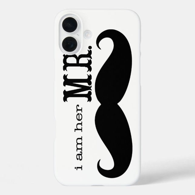 I'm Her Mr. Mustache Grooms Gifts Case-Mate iPhone Case (Back)