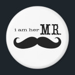I'm Her Mr. Mustache Grooms Gifts Magnet<br><div class="desc">I'm Her Mr. Mustache Grooms Gifts</div>