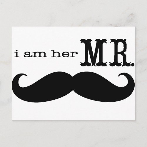 Im Her Mr Mustache Grooms Gifts Postcard