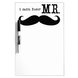 I'm Her Mr. Mustache Grooms Honey-Do List Dry-Erase Board