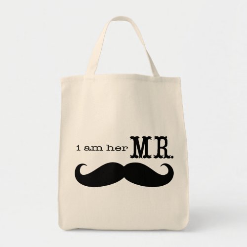 Im Her Mr Mustache Grooms Honeymoon Tote Bag