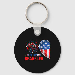 I'm Her Sparkler 4th Of July Funny Couple Costume Keychain