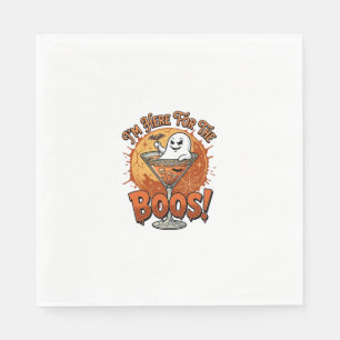 Im Here Boos Halloween Ghost Drink Spiderweb Bat_1 Napkins