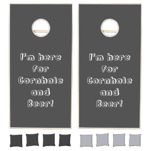 I'm here for Cornhole and Beer Funny Cornhole Set