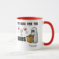 I'm Here for the Boos Funny Halloween Ghost Mug