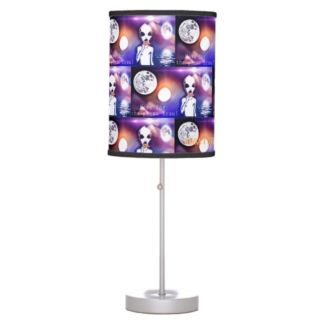 I'm Here For The Pizza Brau! Table Lamp (Front)