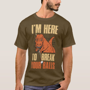 Im Here To Break Your Balls Funny Billiards T-Shirt