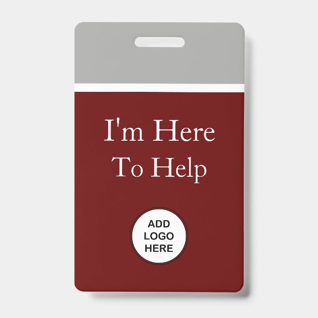 I'm Here To Help Logo Template Badges (Front)