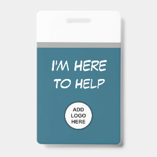 I'm Here To Help Logo Template Retail Badge