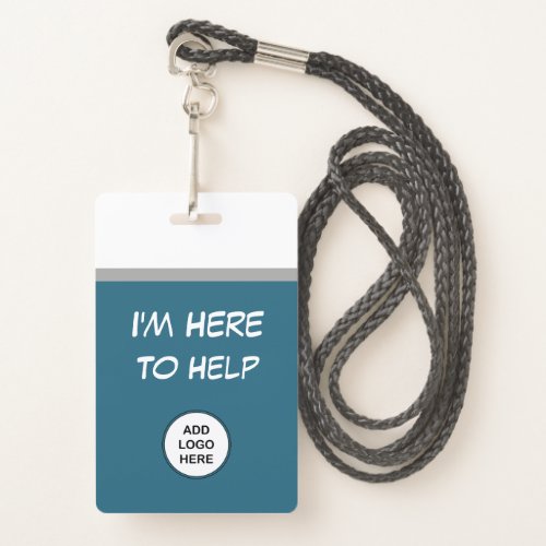 Im Here To Help Logo Template Retail Badge