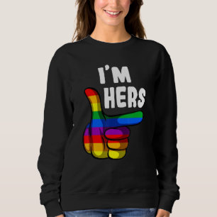 I'm Hers Lgbt Pride Matching Gay Trans Lesbian Cou Sweatshirt