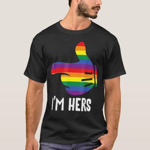 Im Hers Rainbow Lesbian Couple  Lgbt Pride Matchi T_Shirt