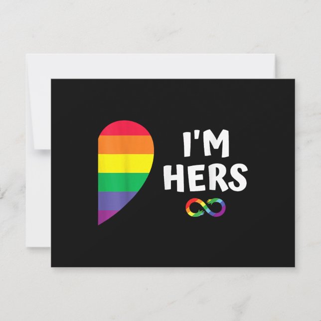 Im hers shes mine matching for pride lesbian coupl (Front)