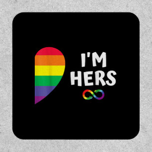 Im hers shes mine matching for pride lesbian coupl patch