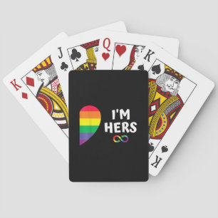 Im hers shes mine matching for pride lesbian coupl poker cards