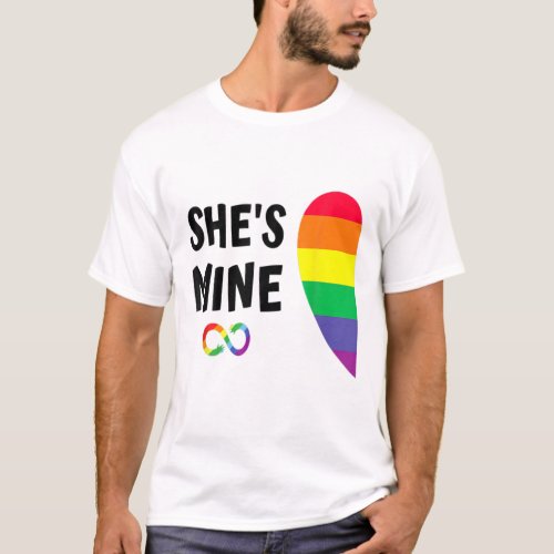 Im Hers Shes Mine Matching For Pride Lesbian Coupl T_Shirt