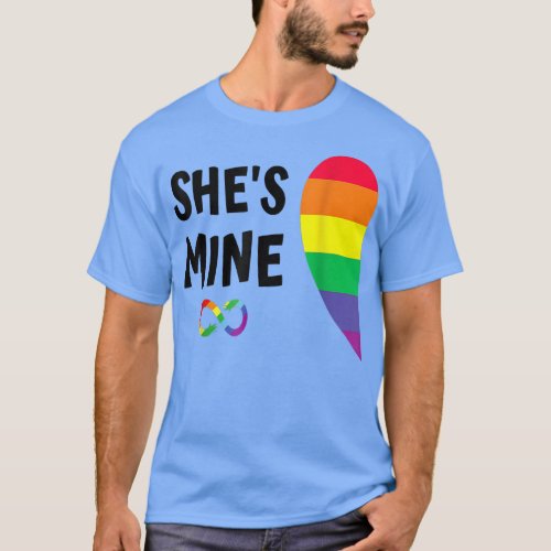 im hers shes mine matching for pride lesbian coupl T_Shirt