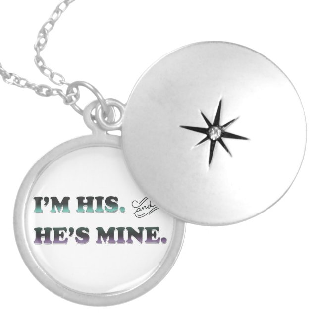 I'm His and He's Mine Locket Necklace (Front)