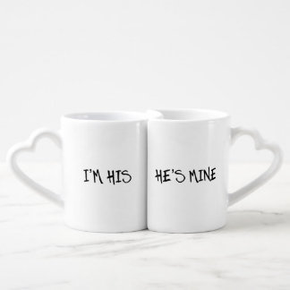 I'M HIS. HE'S MINE, HIS AND HIS GAY WEDDING GIFT COFFEE MUG SET