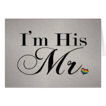 I'm His Mr. Gay Pride Typography w/ Rainbow Heart