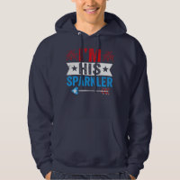 I'm His Sparkler His And Her 4th Of July Matching Hoodie