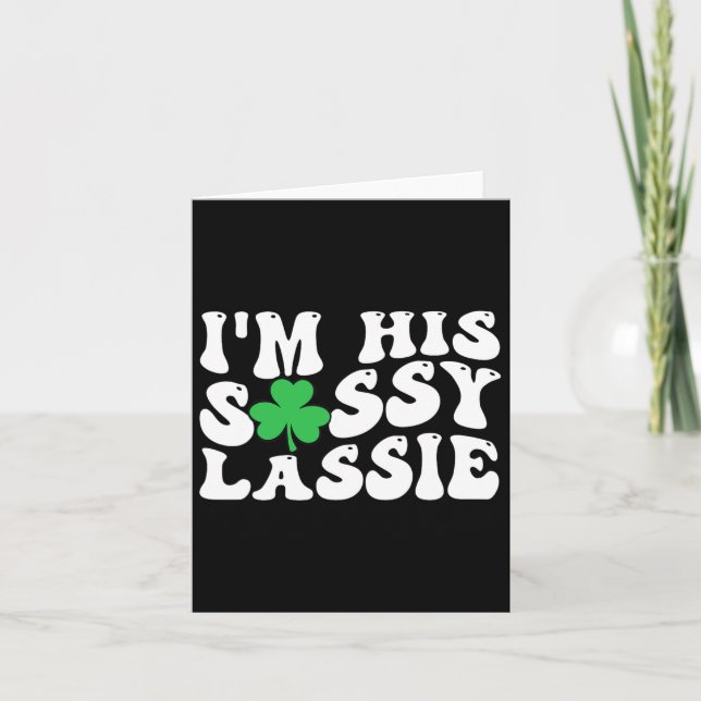 I'm His Sy Lie St Patricks Day Couples Matching  Card (Front)