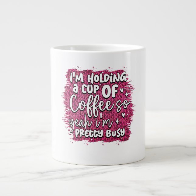 Im holding a cup of coffee so (Front)