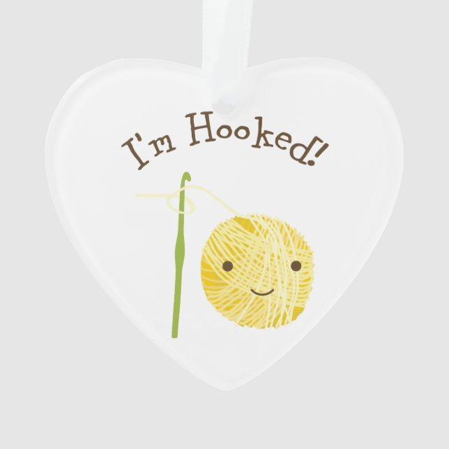 I'm Hooked Ornament (Back)