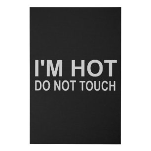 I'm hot Do not touch Faux Canvas Print
