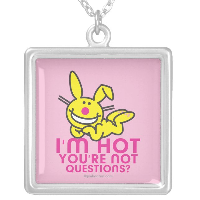 I'm Hot You're Not Silver Plated Necklace (Front)