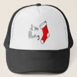 I'm Hung Trucker Hat<br><div class="desc">Holiday Humor T-shirts and Apparel Funny Holiday Gear: T-shirts,  Hoodies,  Stickers,  Buttons,  and gifts.</div>