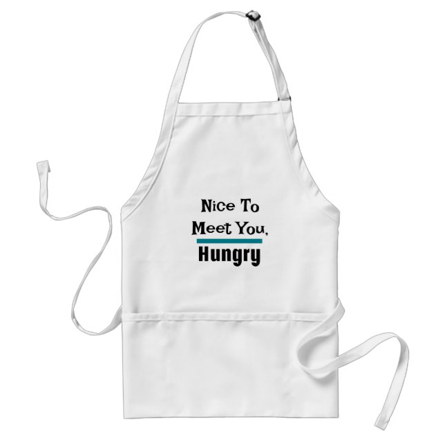 I'm Hungry Dad Joke Adult Apron (Front)