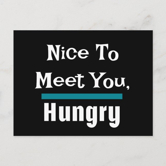 I'm Hungry Dad Joke Postcard (Front)