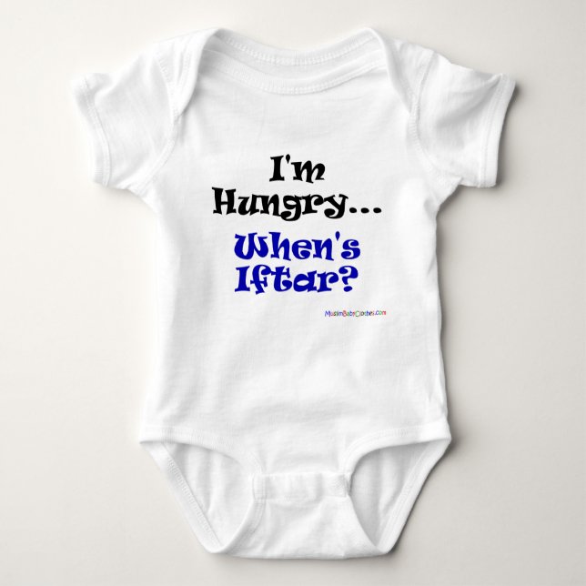 I'm Hungry.. When's Iftar? Baby Bodysuit (Front)