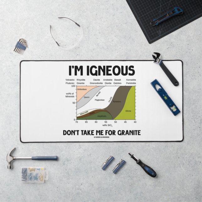 I'm Igneous Don't Take Me For Granite Desk Mat (Workstation)