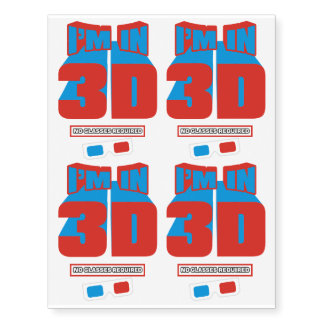 I'm In 3D Temporary Tattoos