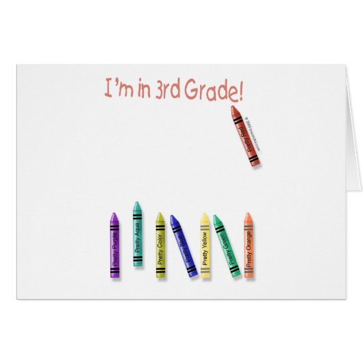 I'm in 3rd Grade! Cards (Front Horizontal)