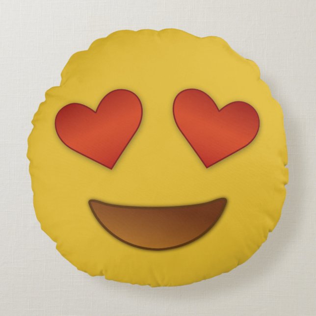 I'm in like with you emoji round pillow (Front)