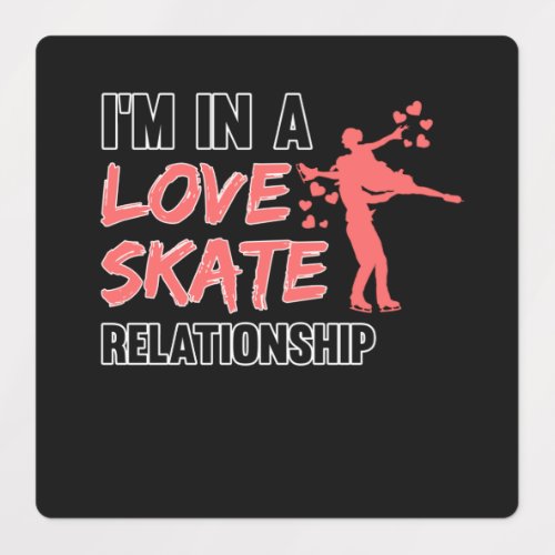 Im In Love Ice Skating Figure Skate Skater Lover Labels