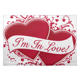 I'm In Love! Red Hearts Placemat