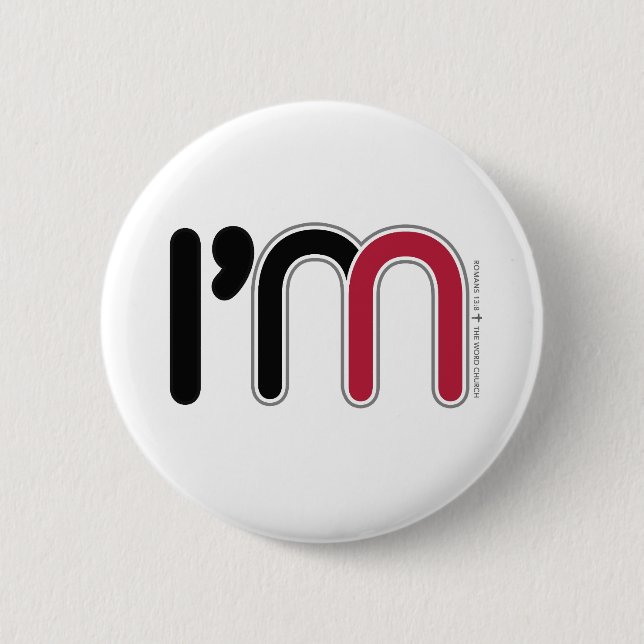 "I'm In" Round Button (Front)